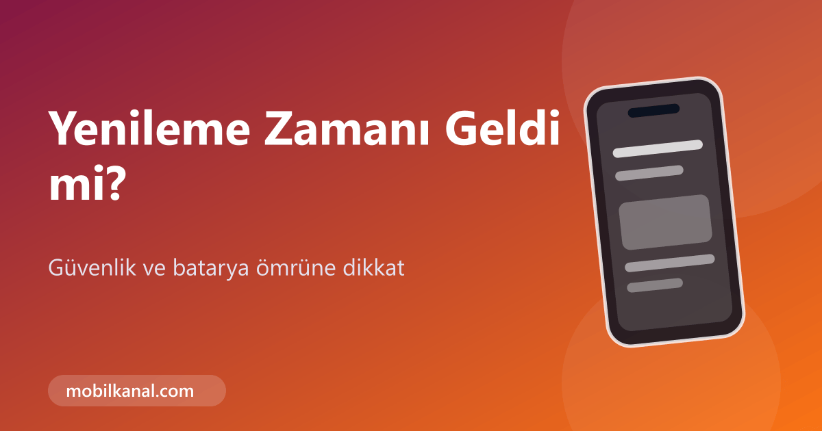 Eski ve yeni telefon yazılım desteği görseli
